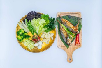 Fish Mackerel with shrimp pasted sauce